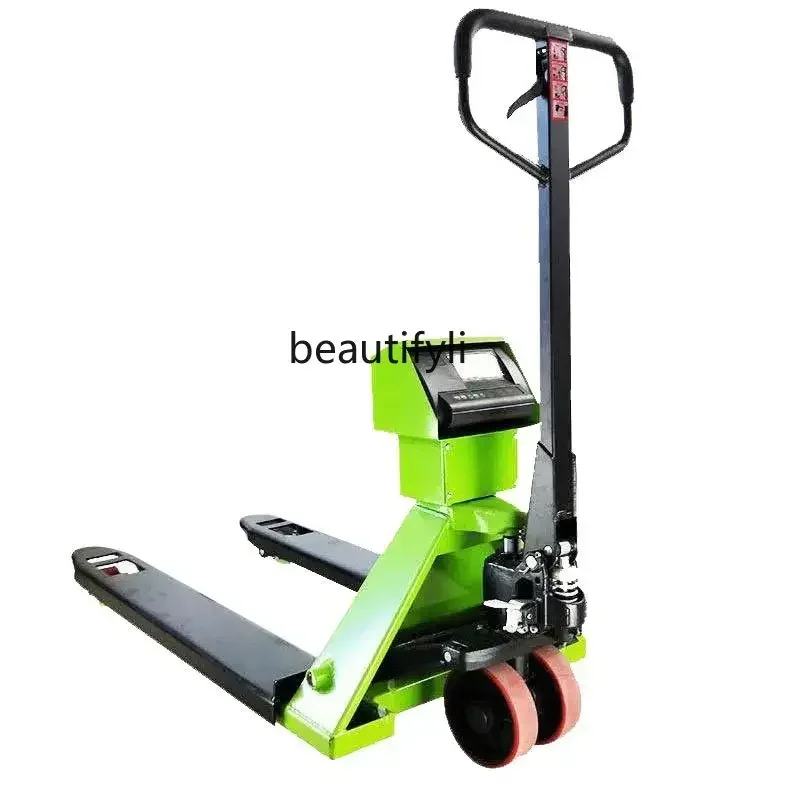 NQ Electronic scale forklift manual hydraulic weighing ground cattle hand push pallet truck with weighing truck