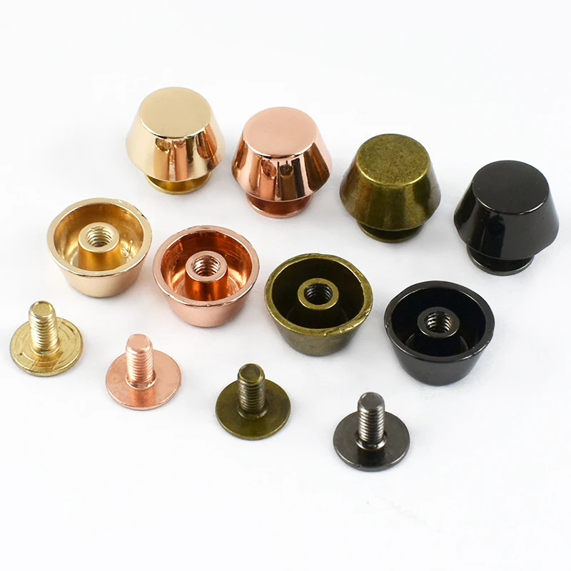 

10-50Pcs Meetee 11mm Metal Nail Rivets Handbag Bottom Feet Screw Studs for Wallet Bag DIY Leather Craft Hardware Accessories