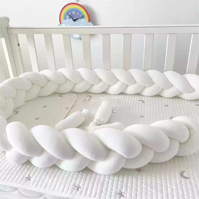Ins New Baby Three Strand Braid Bedside Room Decoration Anti Fall Rail Hand Woven Anti Collision Strip Bed Rails