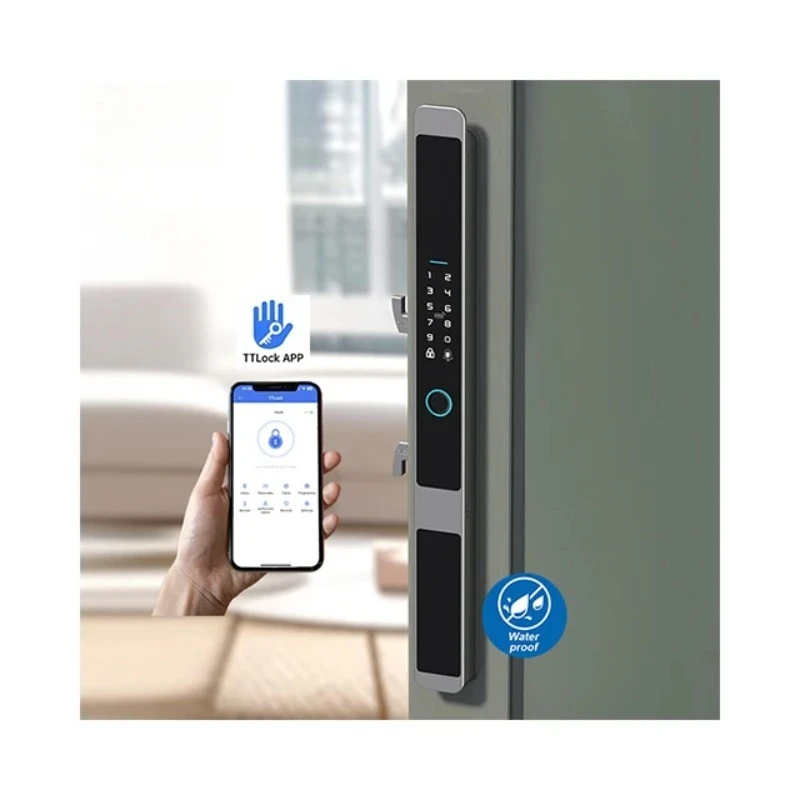 

Slim Fingerprint Lock for Sliding Door Smart Automatic Fingerprint Ttlock Glass Door Electronic Lock