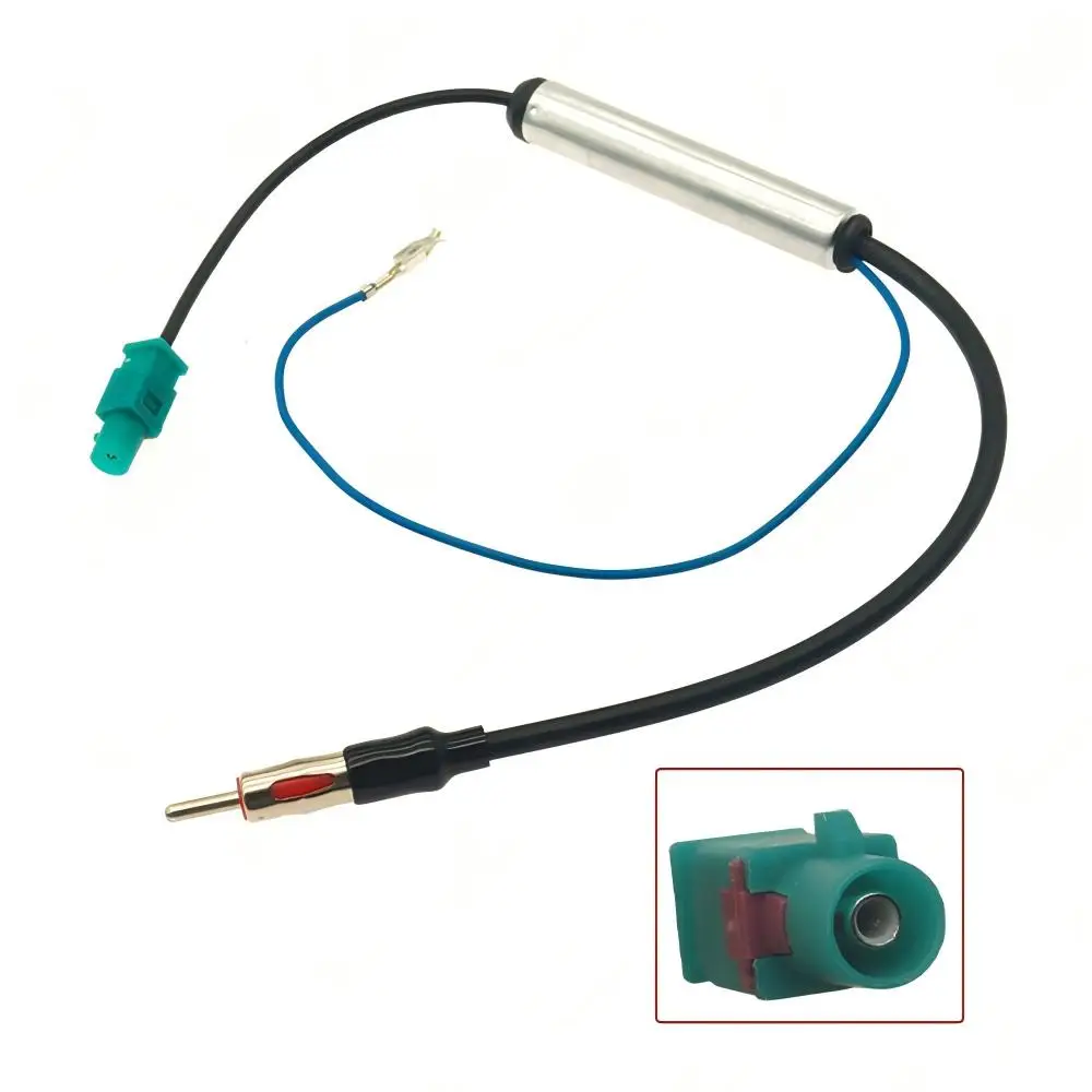 FM Audio- Cable Dual Fakra-Din Aerial Antenna Adapter for VW Car Accessories Vehicle Radio Stereo Antenna with Amplifier