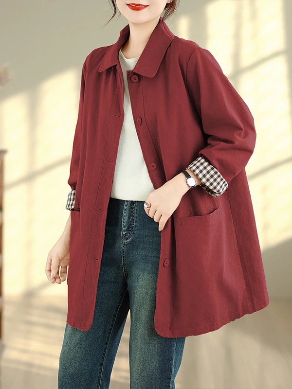 

Faionable Mid-Length Women's Coat 2025 New Autumn ular Spring And Autumn Versatile Sli Good-Looking Outerwear