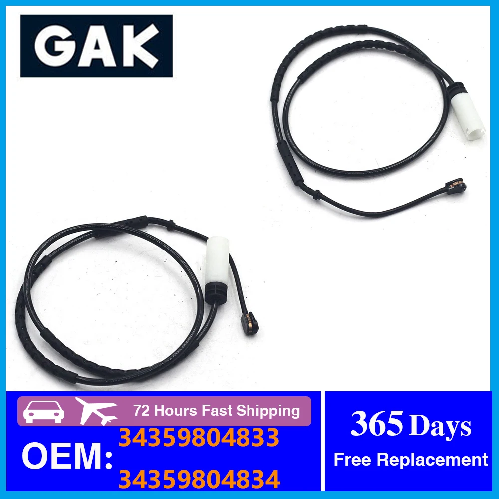 

GAK OE 34359804833 34359804834 one Set Front + Rear Brake Pad Wear Sensor for MINI R60 R61 Brake Induction Wire Replacement