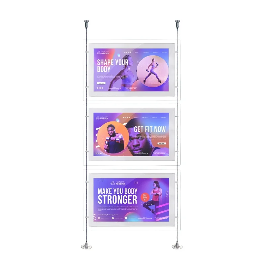 Hanging Window Video Display Slim High Brightness 15.6'' 21.5'' LCD Frontstore Wifi USB Android Advertising Player Real Estate
