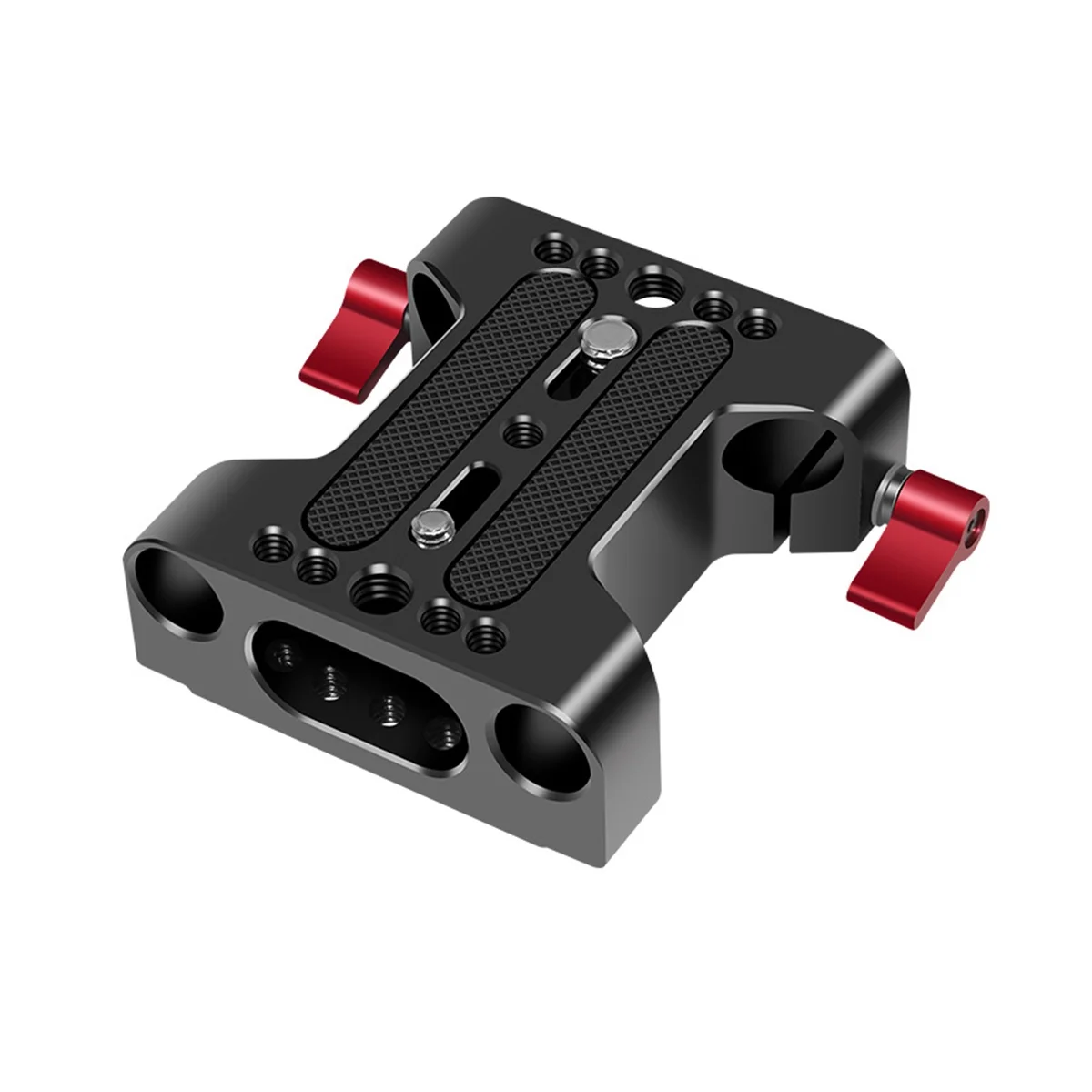 Camera Base Plate with Dual 15mm Rod Rail Clamp Suitable for Rabbit Cage and DSLR Rig Camera Accessories