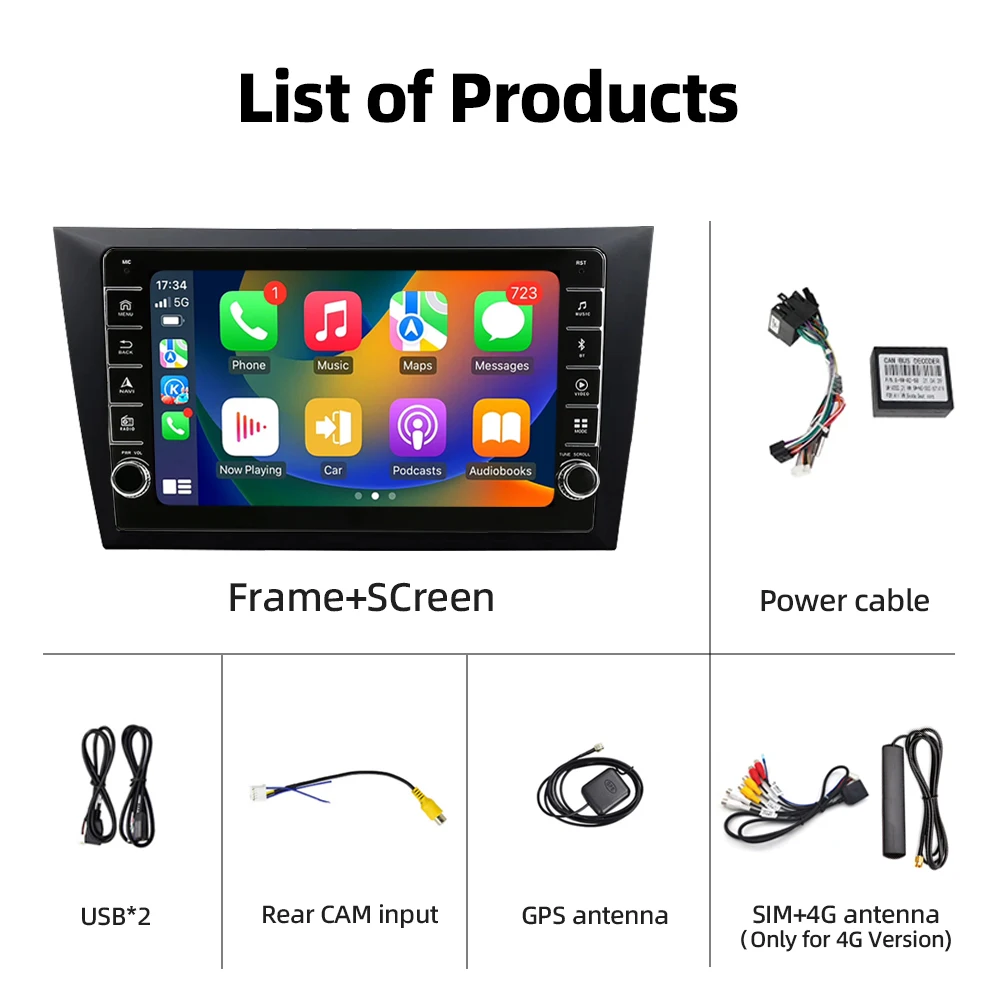 Android 13 for VW Volkswagen Golf 6 2008-2016 Car Radio Multimedia Video player Navigation GPS Wireless Carplay autoradio