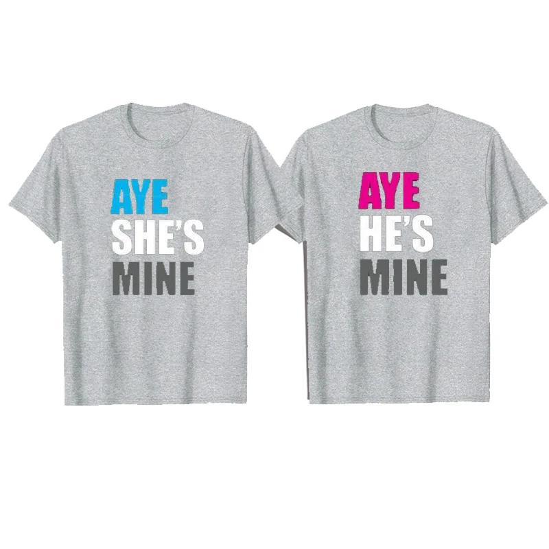 SHE'S MINE HE'S MINE Couple Shirt Couple Outfits His And Hers Outfits Boyfriend Girlfriend Matching Sets Tees Boyfriend Gift