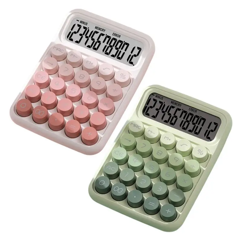 Kids Calculator Keyboard Calculator Big Button Anti-slip Cute Calculator Mechanical Desktop Calculators Handheld Calculator For