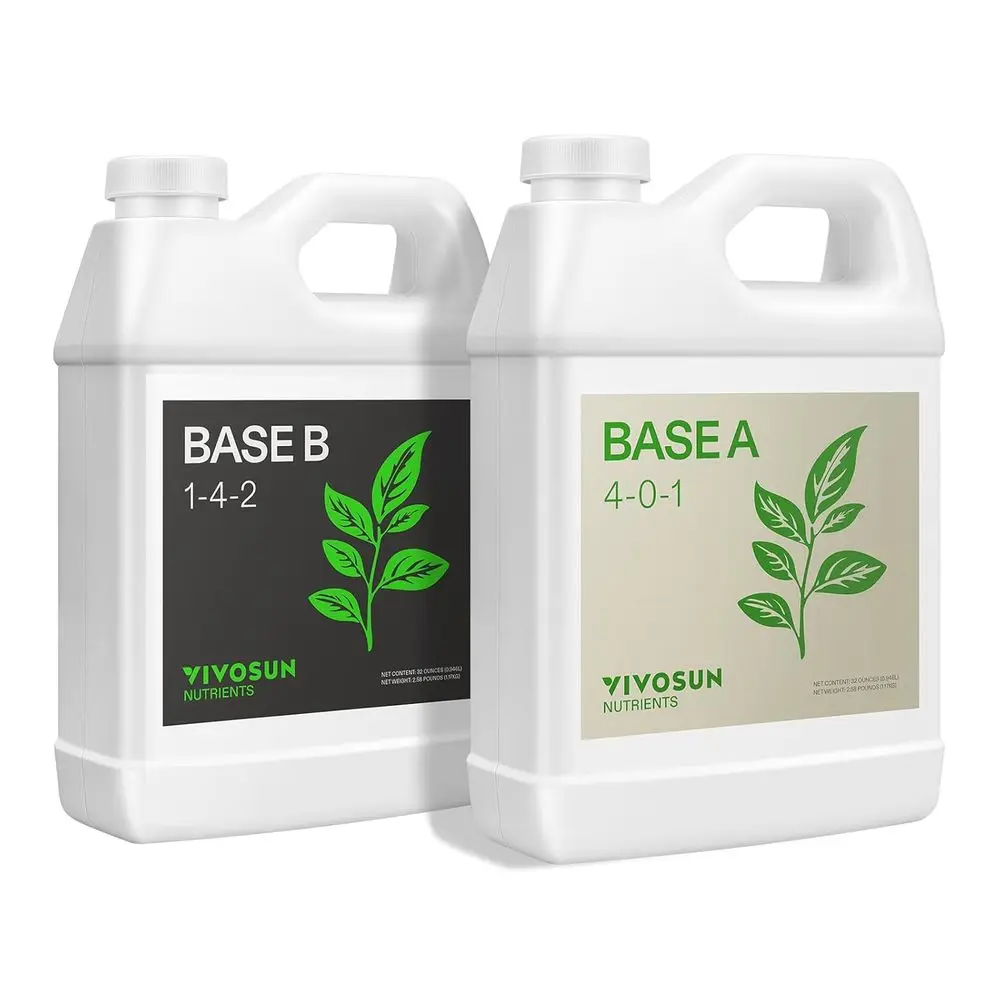 

Liquid Nutrients Base A & B Bundle, Grow Big Hydroponic ertilizer, Supports Vegetative and lowering Stages or Outdoor, Indoor Pl