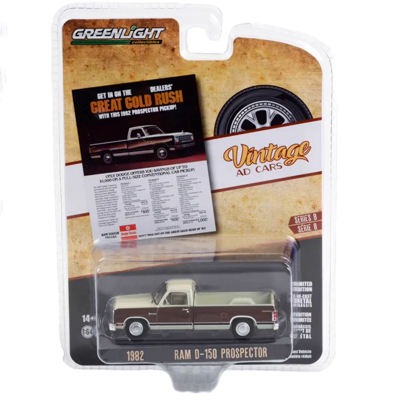 

GreenLight масштаб 1:64 1982 Ram D-150 ПРОЖЕКТОР сплав модель автомобиля коллекция дисплей орнамент игрушка в подарок
