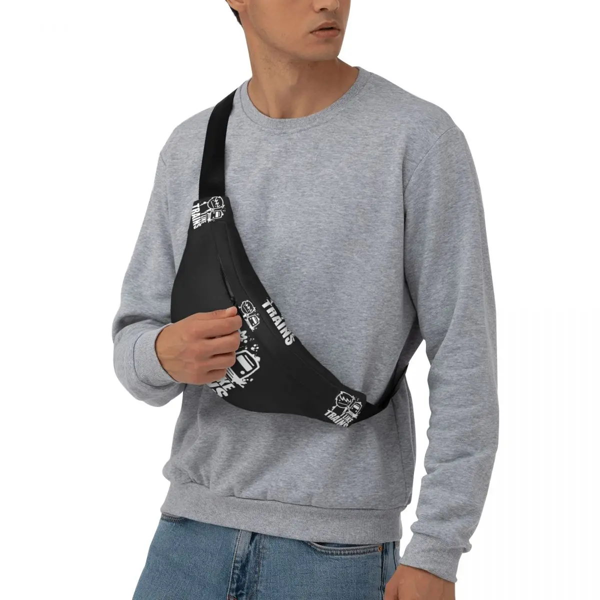 ASDF I LIKE TRAINS Unisex Waist Bag Multifunction Sling Crossbody Bags Chest Bags Short Trip Waist Pack