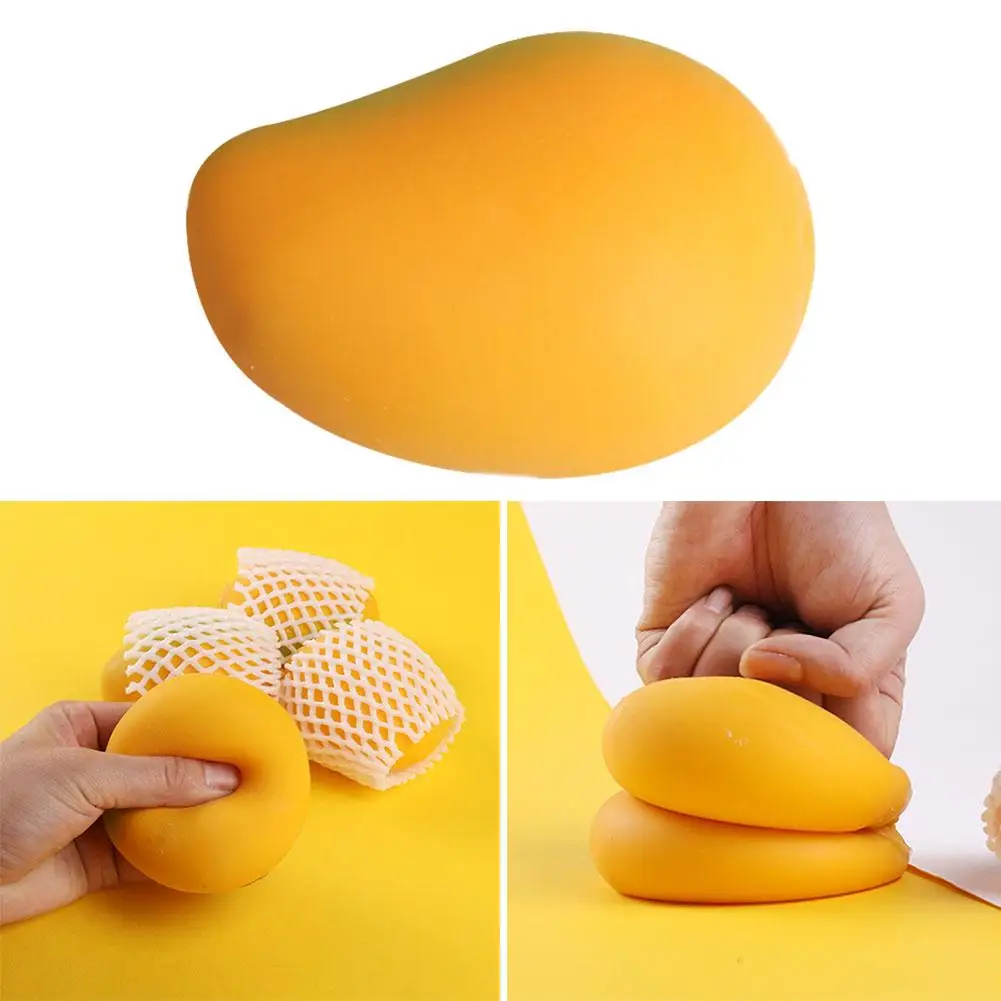 

Decompress Simulated Squeeze Toys Mango Shape Mini Soft Elastic Vivid Fruit Stress Relieving Toy For Kids Children Gifts Fu S3M2