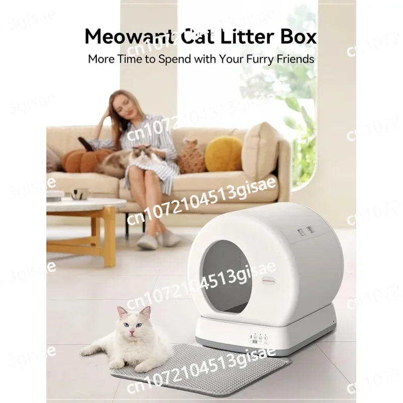 Self Cleaning Cat Litter Box, Integrated Safety Protection, Automatic Multi Oversized/odor Isolation