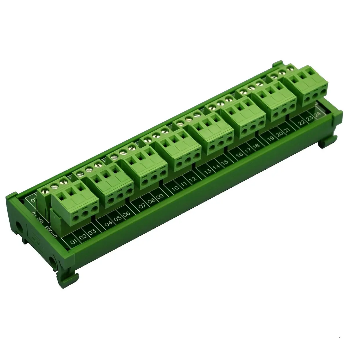 ELECTRONICS-SALON DIN Rail Mount Pluggable Top Wiring 8x3 Pole 10A/300V Terminal Block Module.