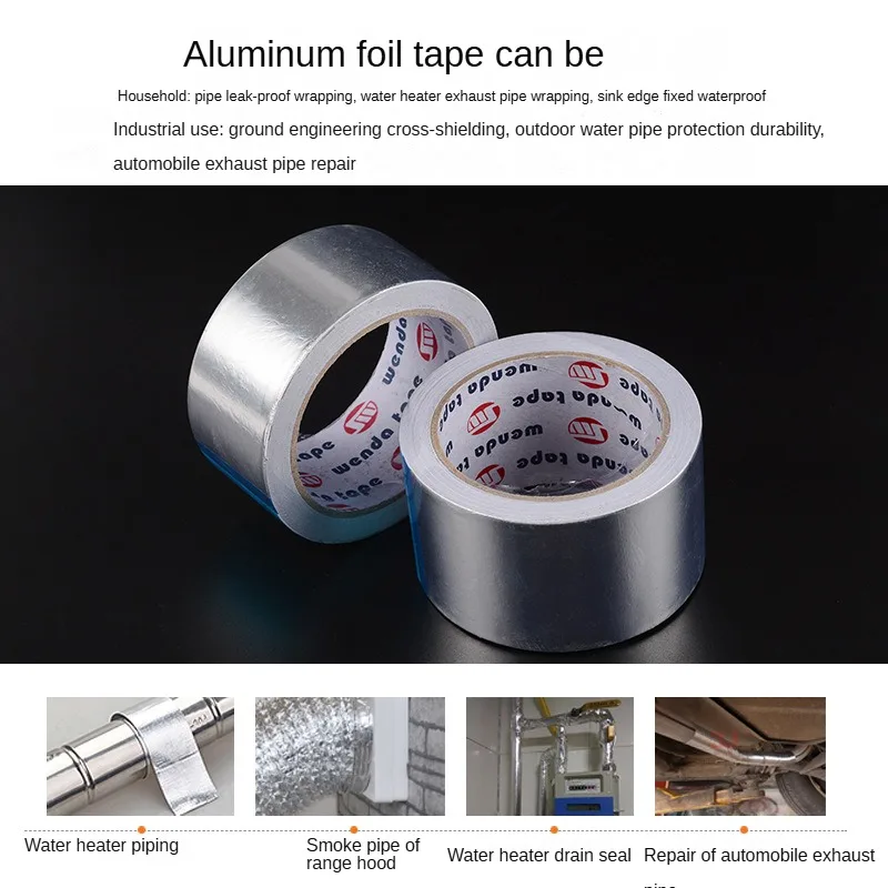 شريط رقائق الألومنيوم لمكيف الهواء مناسب لسخانات المياه وأغطية المدى وشريط عزل عالي الالتصاق
