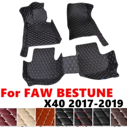 Car Floor Mats For FAW BESTUNE X40 2019 18 2017 Custom Fit Front & Rear Floor Liner Cover Foot Pads Carpet Interior Accessories