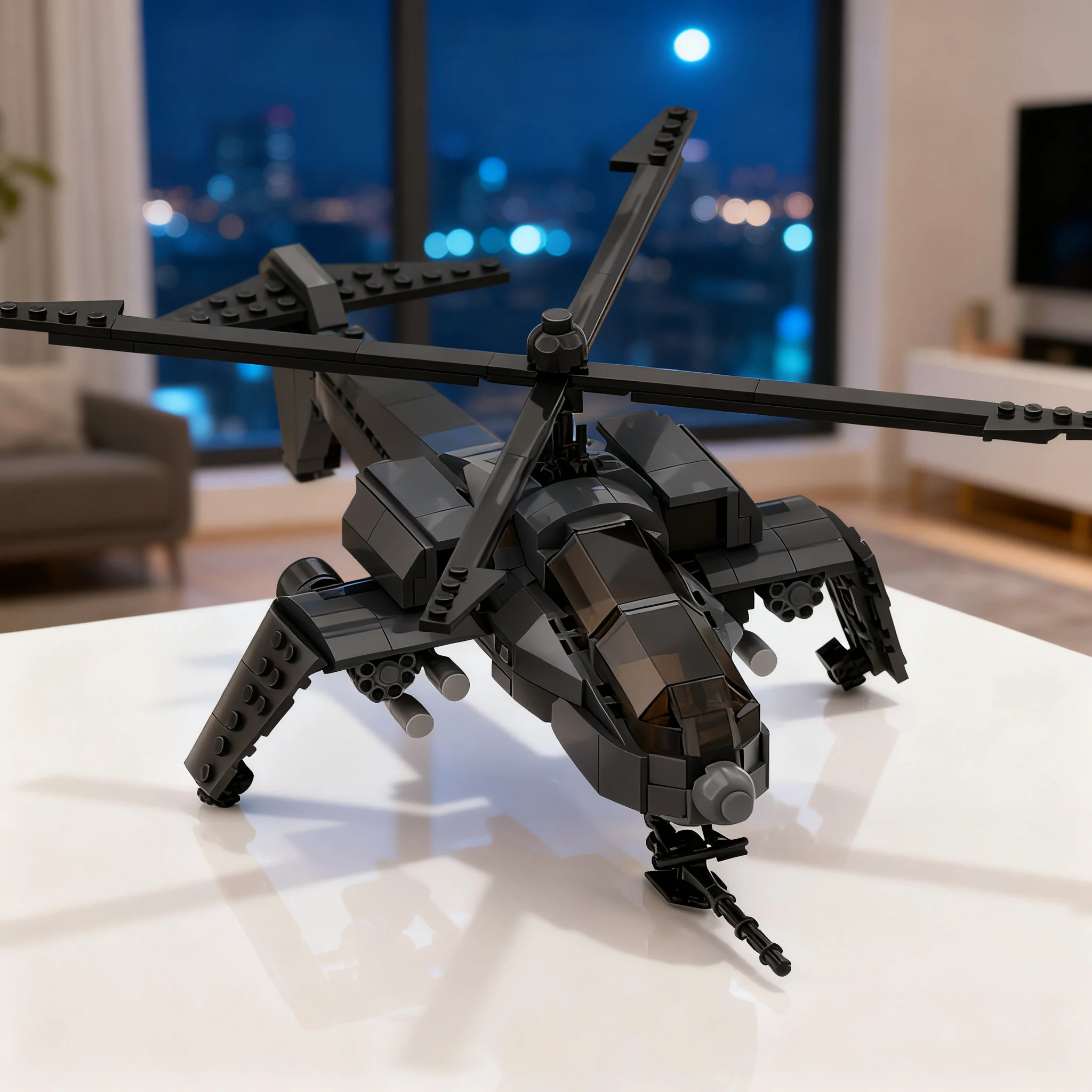 411pcs MOC AH2-WOLFHOUND Creator Model Building Blocks Toys Assemble Education 3D Collection Brick Creative DIY Display Art
