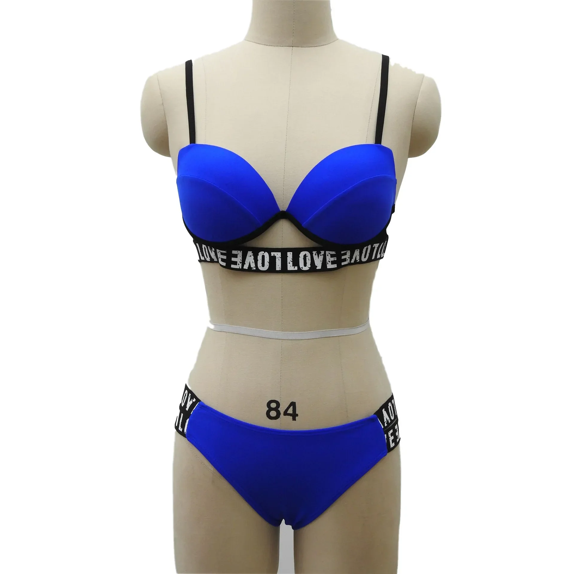 New Color Block Bikini Women's Thermal Spring Swimsuit Gathered Chest Steel Support Beach Vacation Two Piece Swimsuit