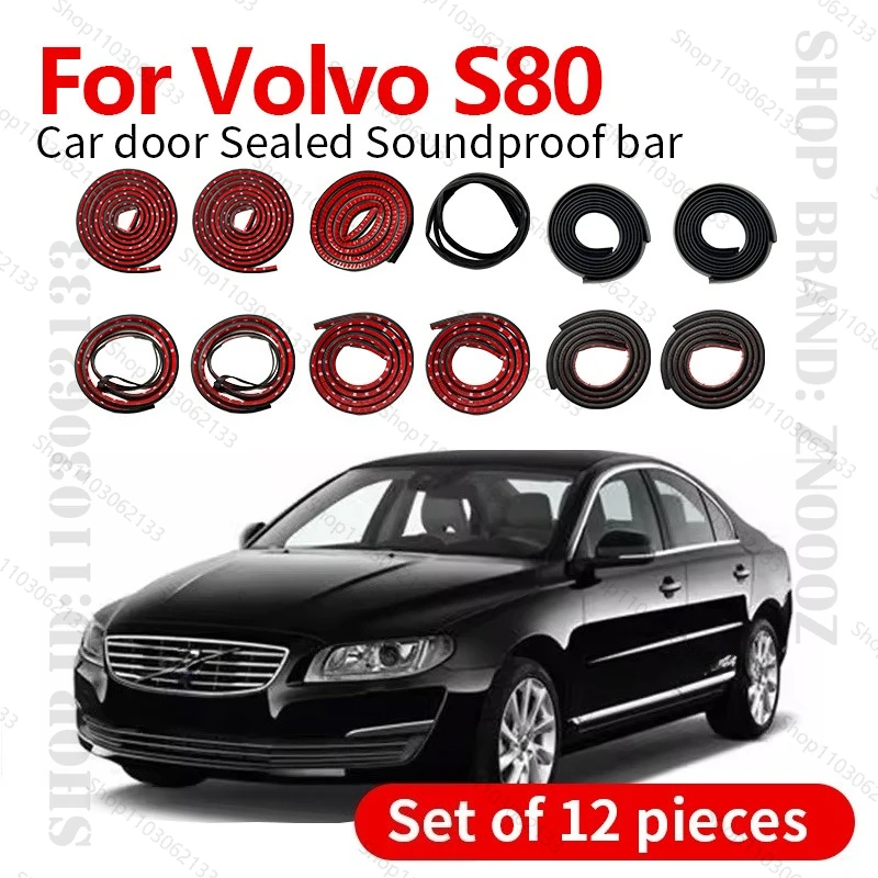 

Для Volvo S80 P3 SPA уплотнительная лента для двери автомобиля резиновая двухслойная уплотнительная защита звукоизоляционная лента пылезащитная уплотнительная лента 12 шт. набор