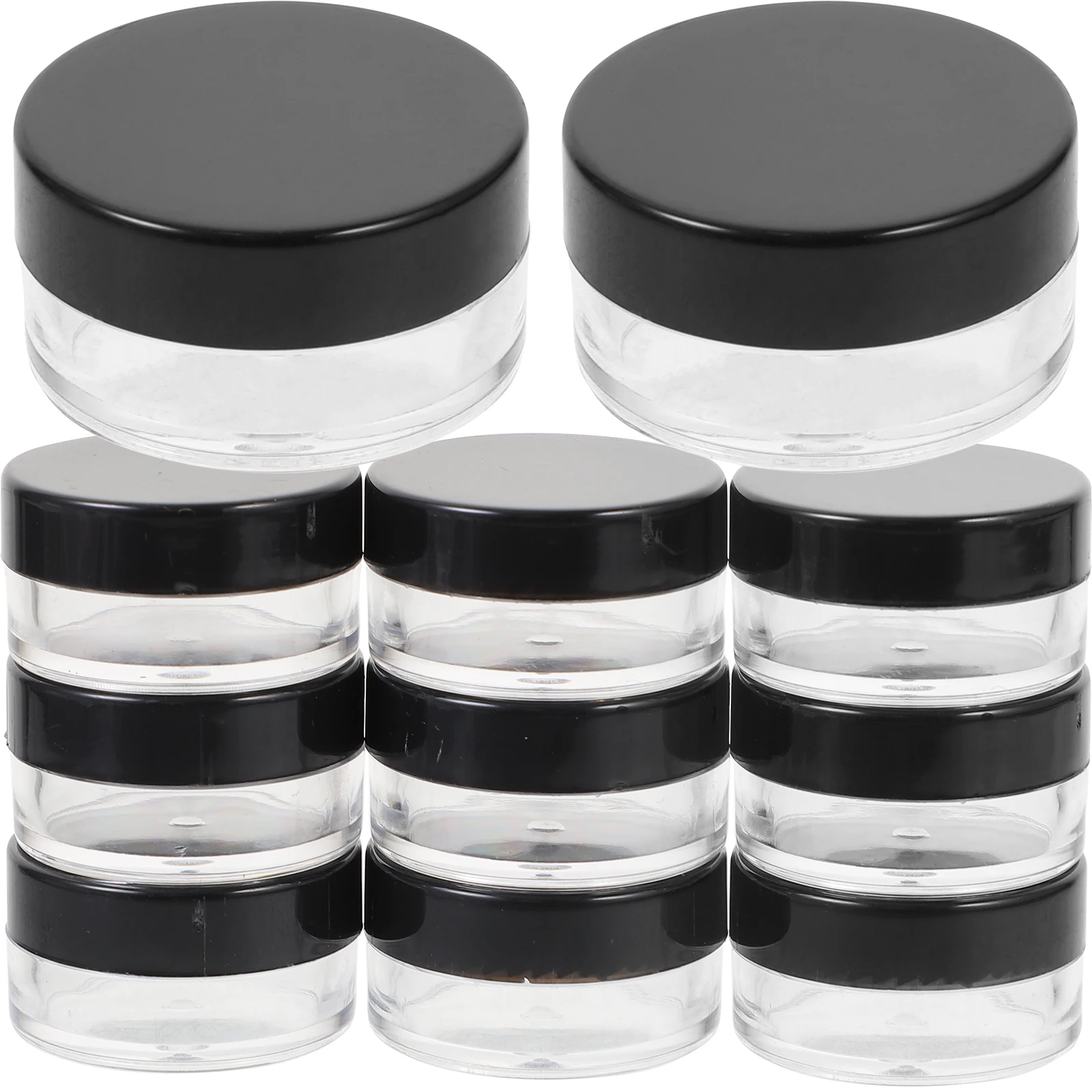 

Empty Bottles Mini Black Travel Containers for Cream Lips Lotion Refillable Portable Screw Bottle Storage Solution Non