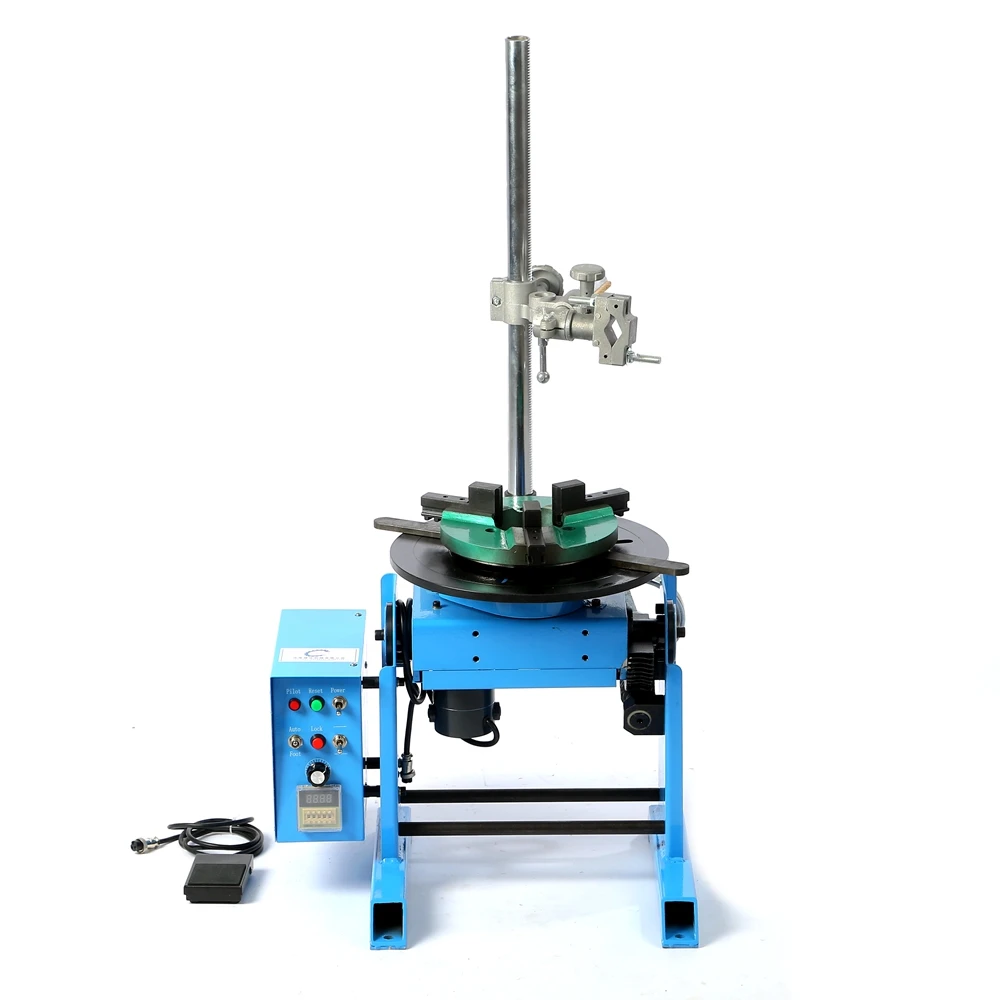 50KG Welding Turntable Welding Positioner HD-50 With WP200 Lathe Chuck And Torch Holder