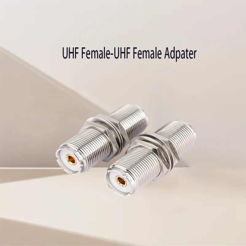 

2pcs Radio Uhf Female-Uhf Female Mount Adapter SO-239 Female UHF Bulkhead Connector