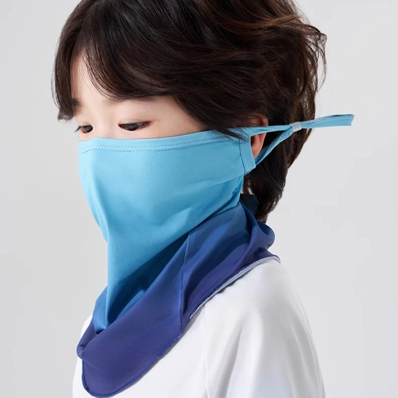 

Summer junior high school students neck protection face scarf