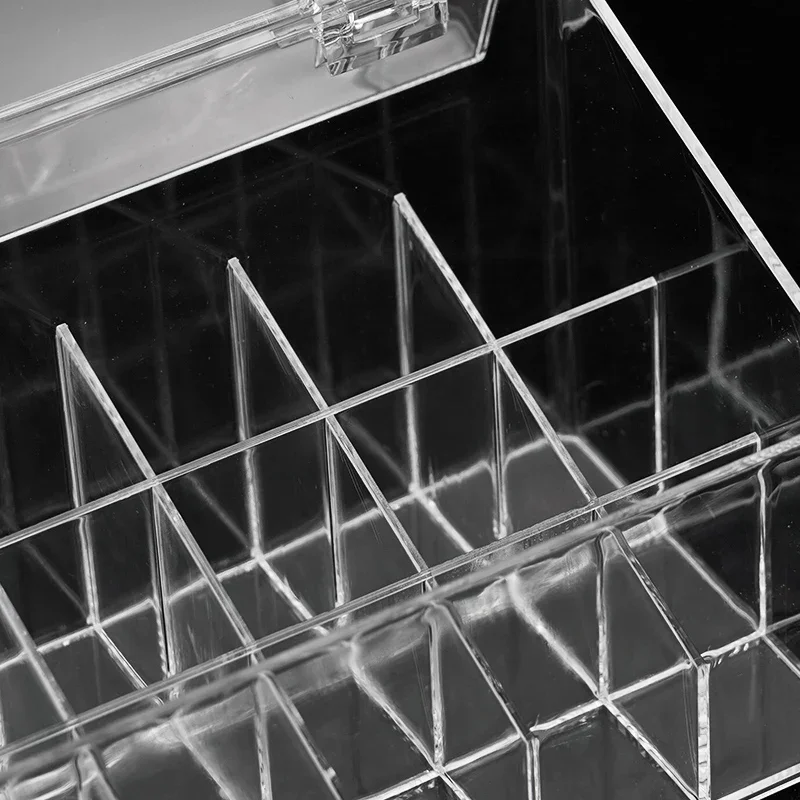 18 ثقوب الأسنان ربط التعادل حالة الاكريليك الأسنان ربطة عنق حامل مكان شفاف صندوق تخزين المنظم لوازم طب الأسنان #4