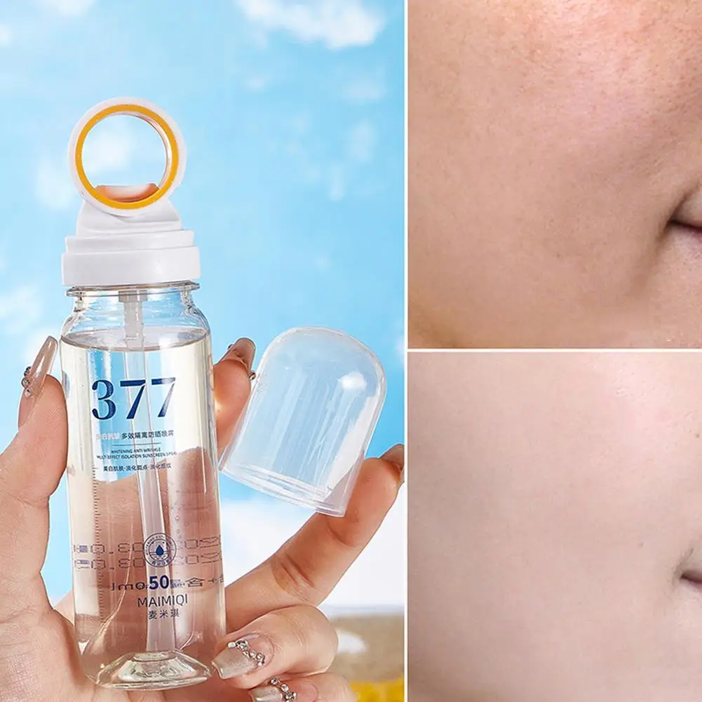 

New 90ml Whitening Sunscreen Spray Anti-wrinkle Multi Barrier Sunscreen Can Be On The Plane SPF50 Isolate UV Rays Suntan Lotion
