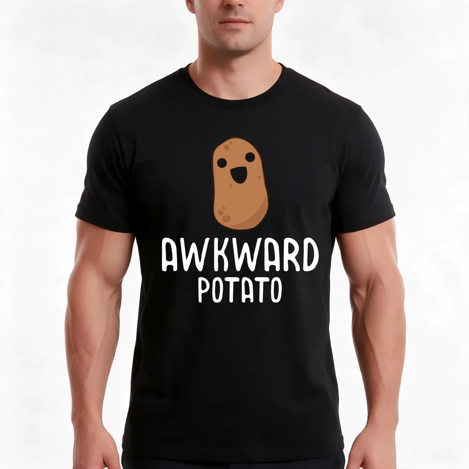 Awkward Potato - Kawaii Potato Shirt Cute Potatoes Gag Gift T-Shirt Summer Casual Cotton Tee Oversized Streetwear Tops