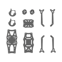 AOS 3.5 V5 FPV Replacement Part for middle plate/top plate/bottom plate/arms/1pair CNC Camera Side Plates/arm pad