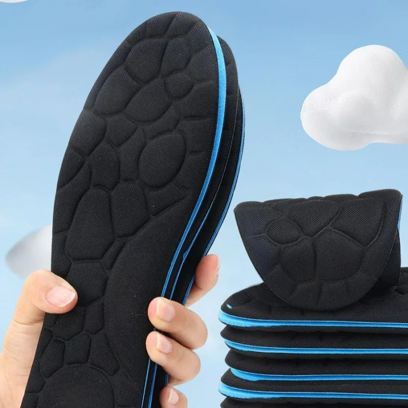 1/5pairs 5D Cloud Insoles Shoe Inserts Soft Breathable Sweat Absorbent Soft Massage Arch Support Anti Pain Foot Care Shoes Pads