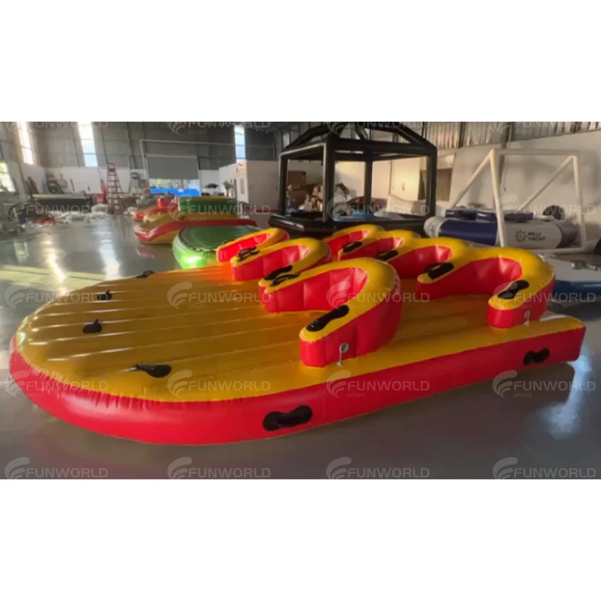 Pvc Inflatable Towable Flying Tube Water Ski Crazy Ufo Boat Inflatable Towable Sofa For Water Amusement Facilities