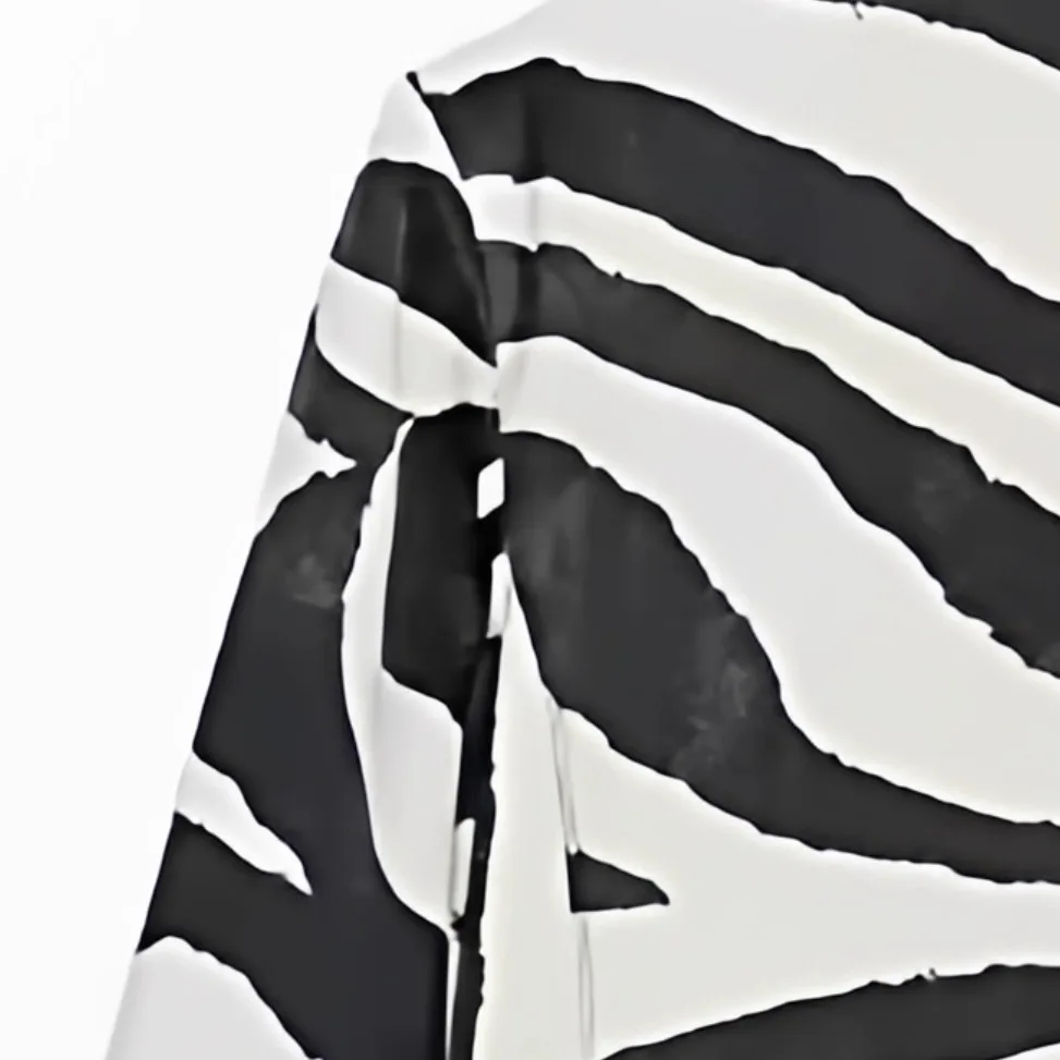 

JNLEAOG Women's Faionable Animal Print Autumn New Sle Versatile Design Long Sve Busin Suit Outerwear