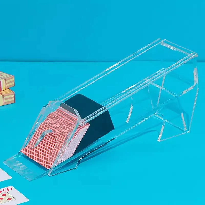 Transparent Black Plastic Poker Dealing Machine Texas Holdem Casino Gaming Card Shuffler for 4 6 8 Decks Card Game Accessory