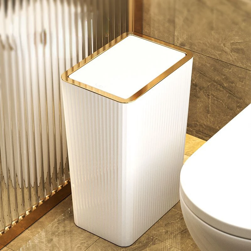 12/15L Nordic Large Capacity Trash Can Gold Press Type Garbage Bin with Lid Kitchen Bathroom Waste Bins Waterproof Trash Bin