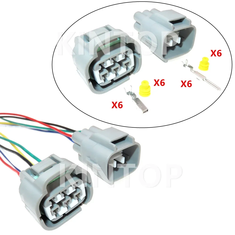 

1 Set 6 Pins Auto Accelerator Throttle Pedal Socket AC Assembly For Toyota 90980-10988 7282-7064-40 7283-7064 Car Headlight Plug