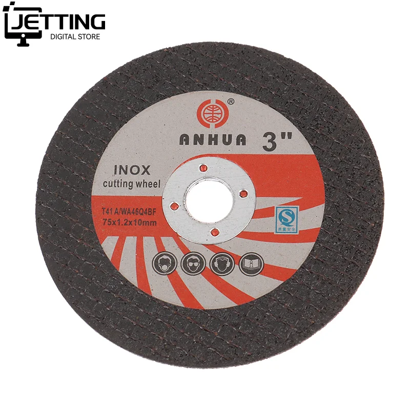 5 peças 3 polegadas 75*1.2*10 furos mini disco de corte circular resina rebolo disco de lixa 75mm para moedor de ângulo