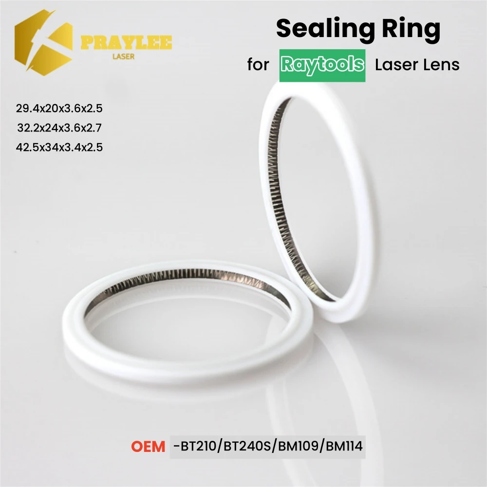 Praylee Originele Raytools Afdichtring Voor Laserbeschermende Raamlens Voor 27.9*4.1/24.9*1.5/37*7Mm Fiber Laserkop