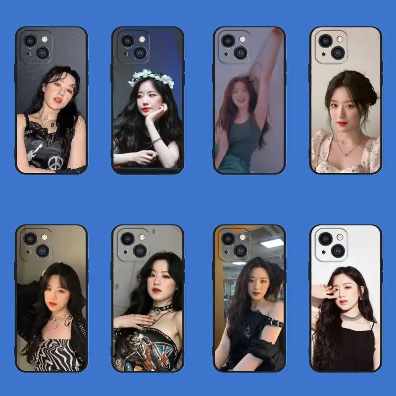 -(G)-I-DLE- -Shu-Hua- Cute Idol Girl Phone Case For iPhone 11 12 Mini 13 14 15 PRO XS MAX X XR 6 7 8 Plus Black Shell