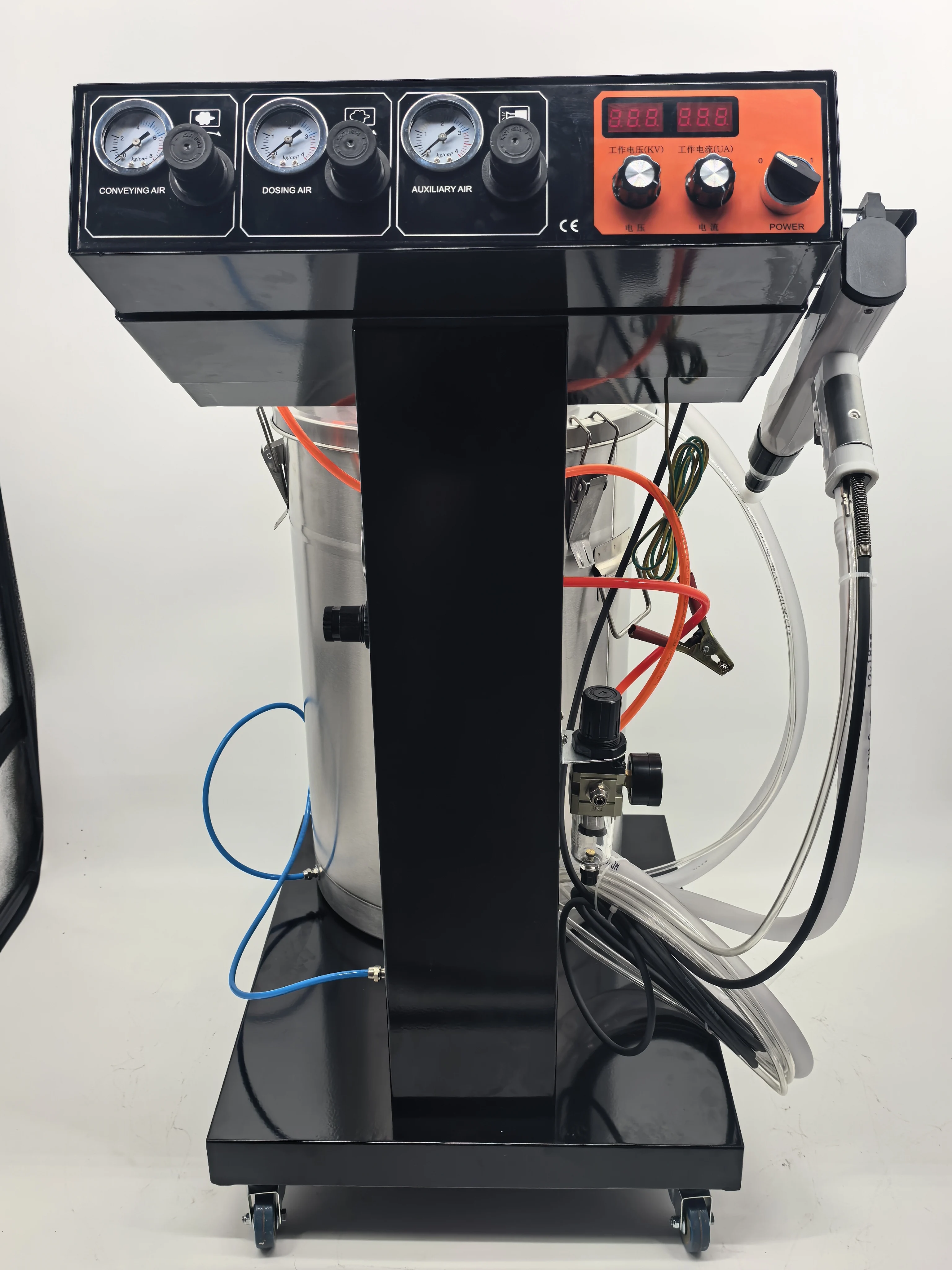 Electrostatic Powder Coating Painting Machine 50W 45L Capacity Spray Gun With 450g/min Flow Rate for Metal & Wood