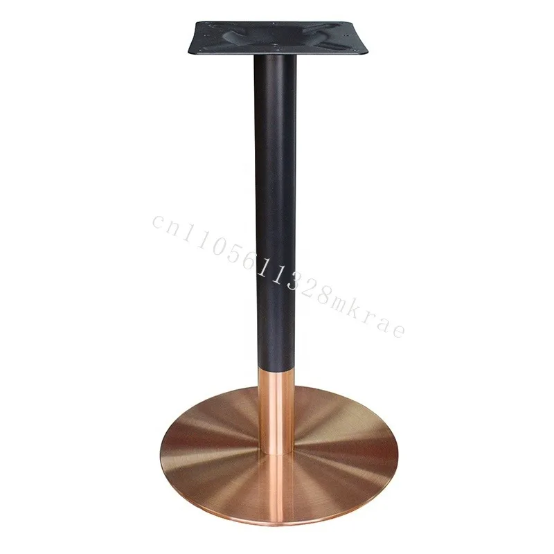 

New hot-selling high-end furniture legs powder-coated black and brushed rose gold stainless steel dining room apartment legs.