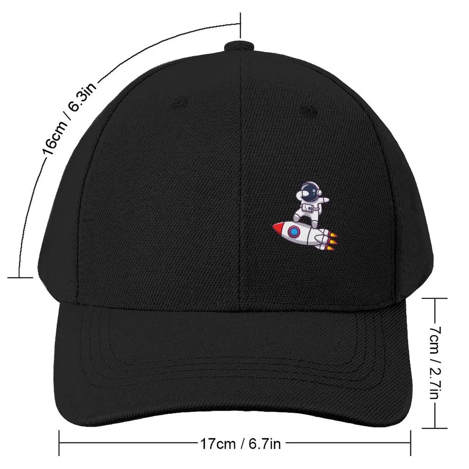 Astronaut Riding A Rocket Baseball Cap Beach Bag Wild Ball Hat Hip Hop cute Hats For Men Women's