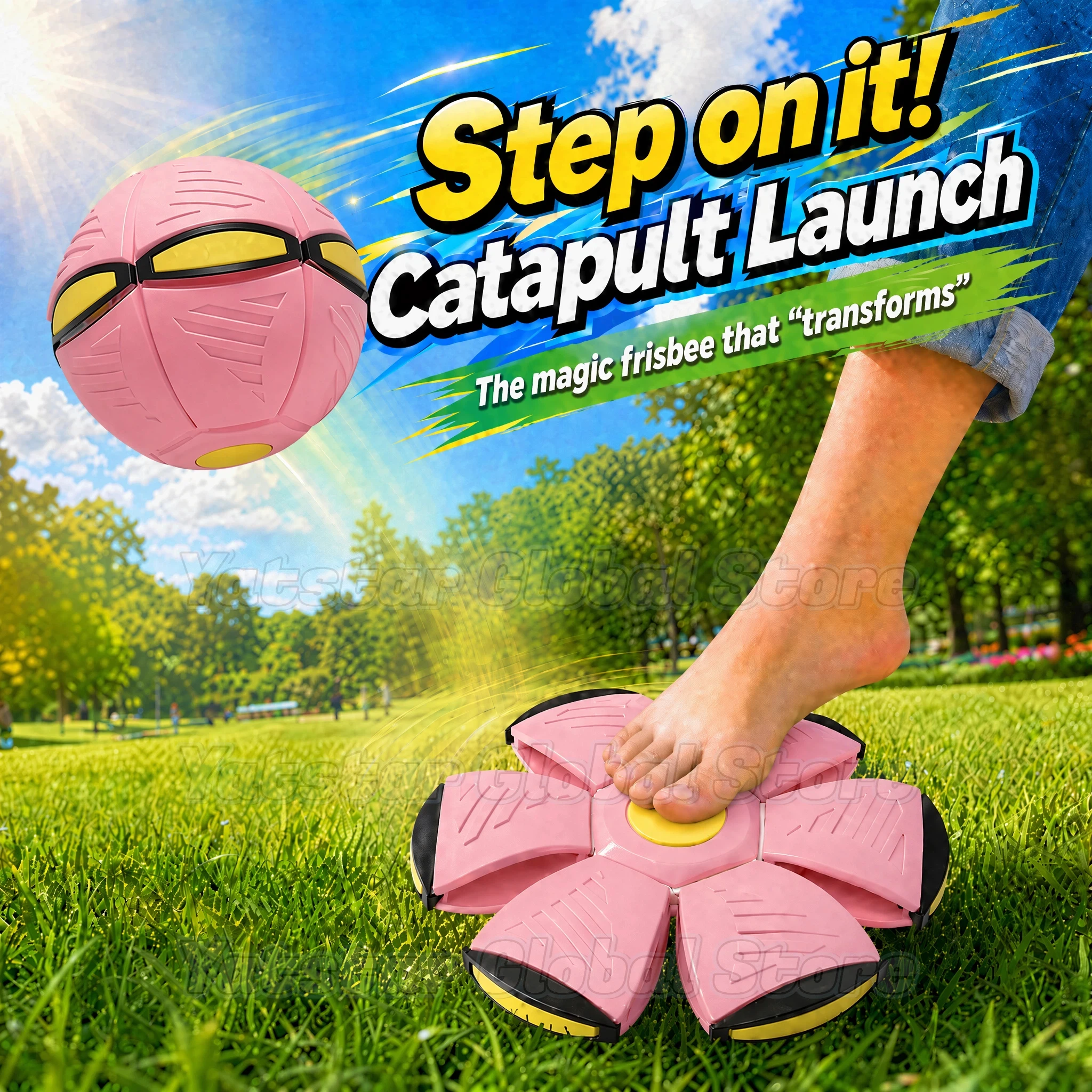 

2026 Deformable Magic Flying Saucer Ball Foot Pressure Stress Relief Vent Decompress Outdoor Indoor Toys Sports for Adults Teens
