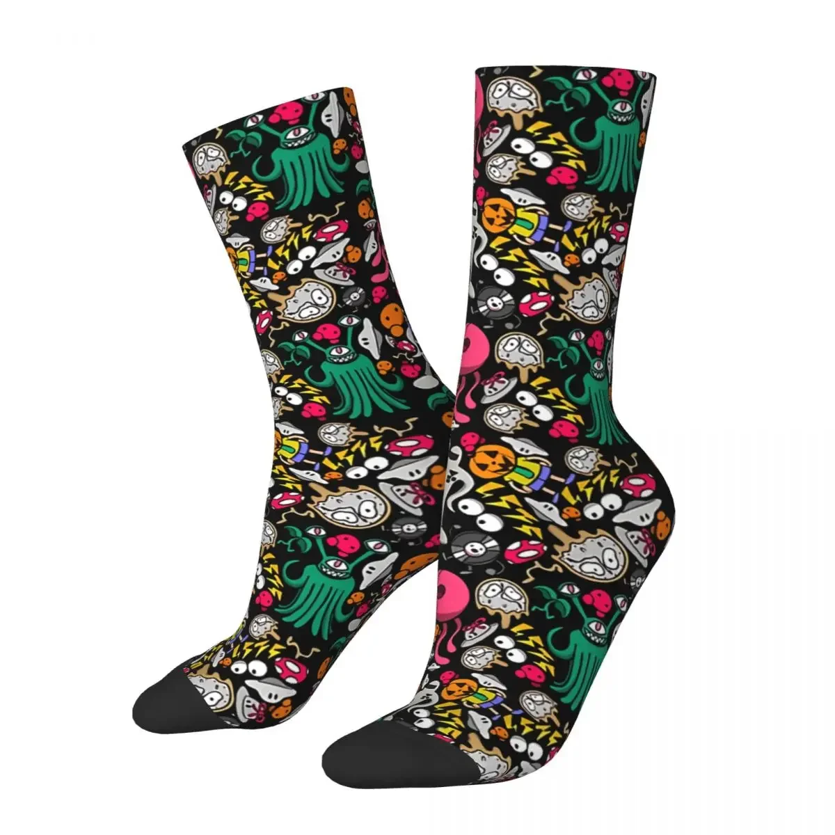 

Happy Men's Socks Earthbound Enemy Vintage Harajuku Alien Hip Hop Seamless Crew Crazy Sock Gift Pattern Printed