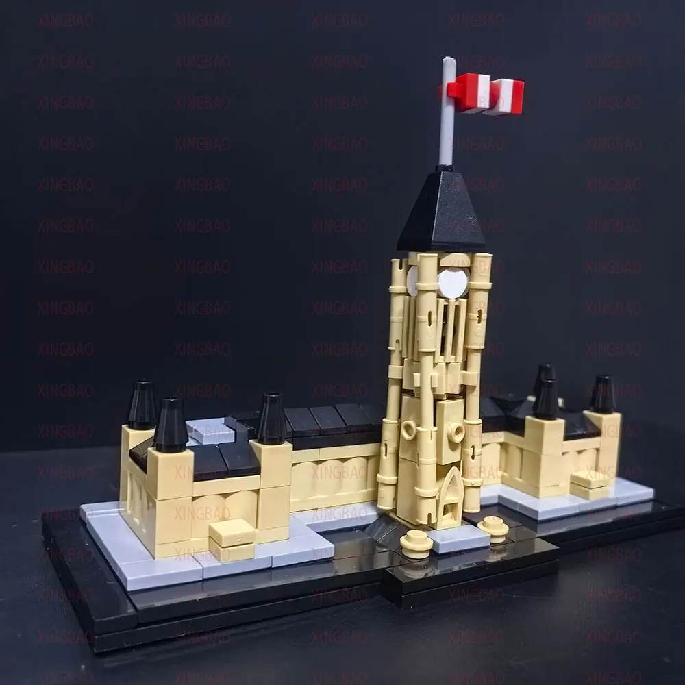 MOC The Canadian Parliament Building Building Blocks Toy Diy Assemble Bricks Architecture Series Display Collection 192PCS