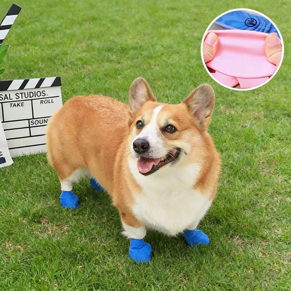 

Anti Slip Pet Balloon Rain Shoes Latex Soft Bottom Waterproof Dog Foot Cover Elastic Comfortable Dog Balloon Boots Outdoor Use