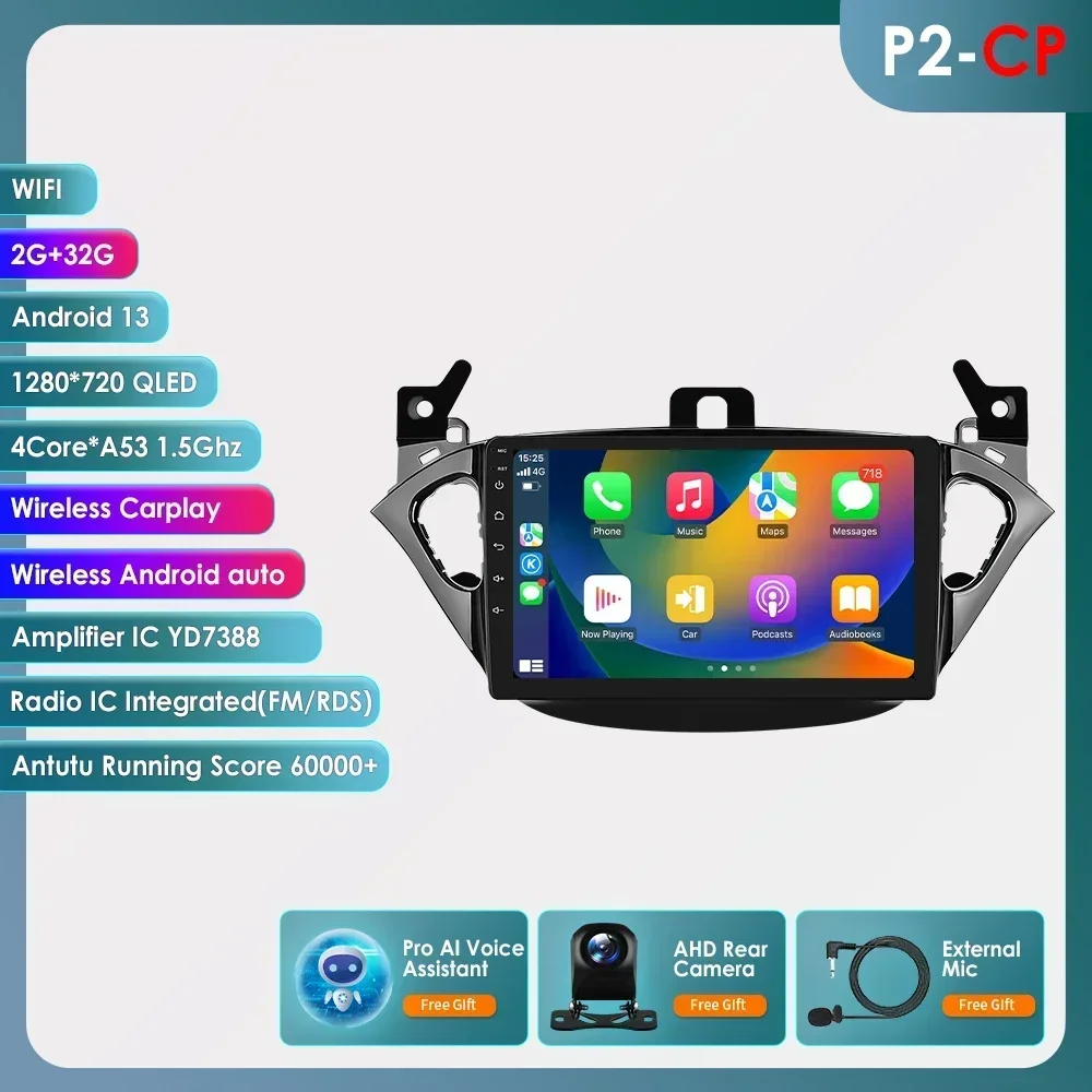 7862 Android Auto Radio Multimedia Speler Voor Opel Adam 2013 -2016 Voor Corsa E 2015 -2019 Audio Stereo Carplay Auto Touchscreen