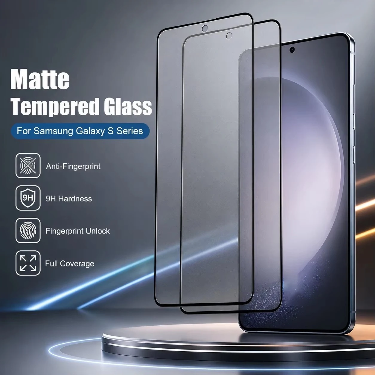 1-2PCS For Samsung A17 A57 A56 A07 Matte Screen Protector Tempered Glass Samsung S25 S24 S23 Ultra FE Plus A16 A55 A54 A53 A36