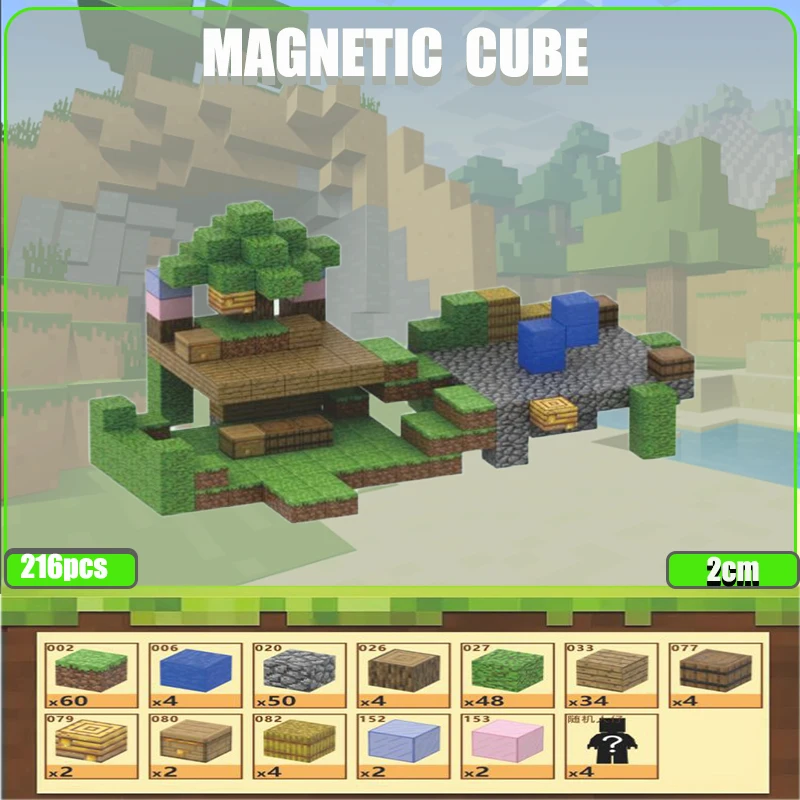 Magnetische Baustein Welt 2,0 CM Magnetische Würfel Set kinder Alter 3 + DIY Modell kinder Trockenen Montessori sensorische Spielzeug geschenk